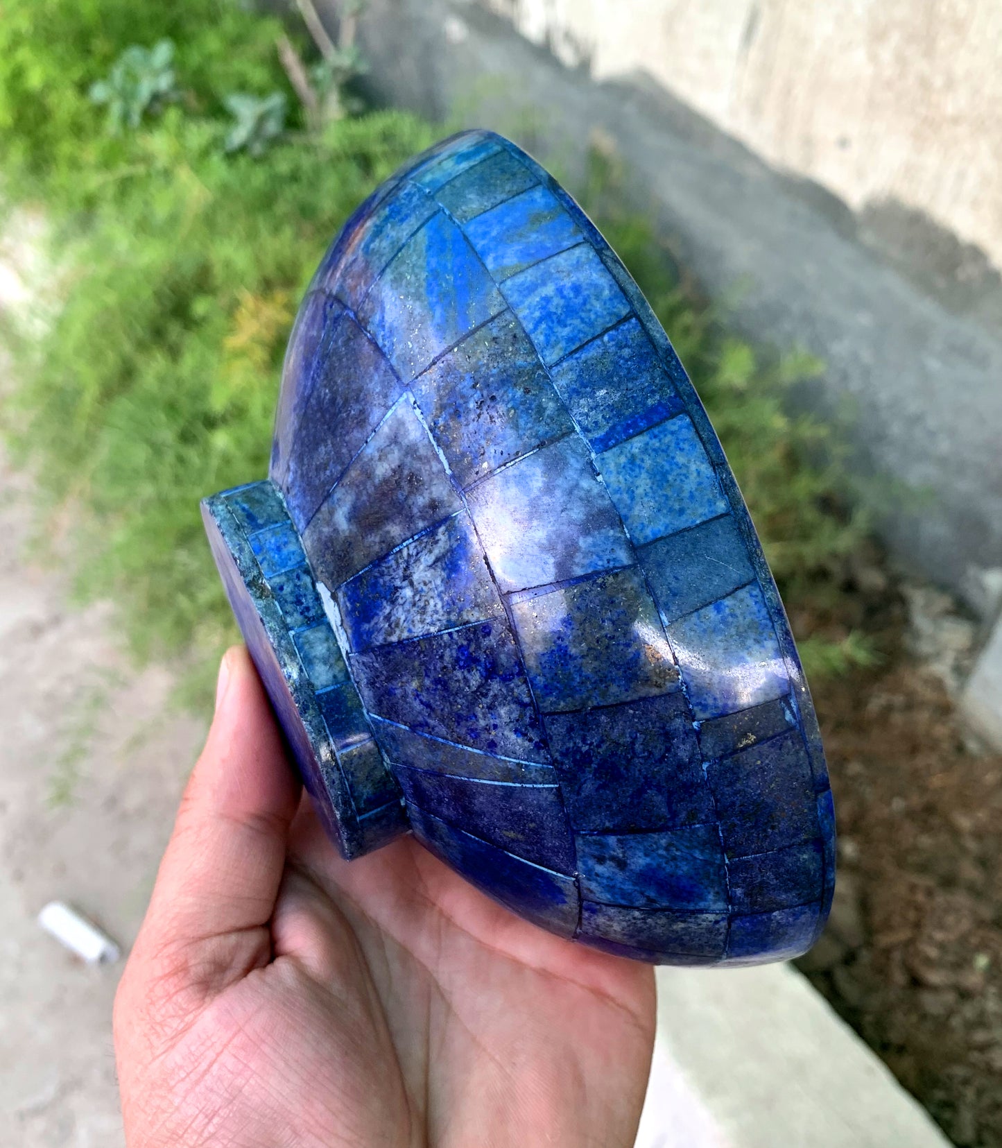 Royal Blue Color Handmade bowl from Badakhshsan Afghanistan 453 grams