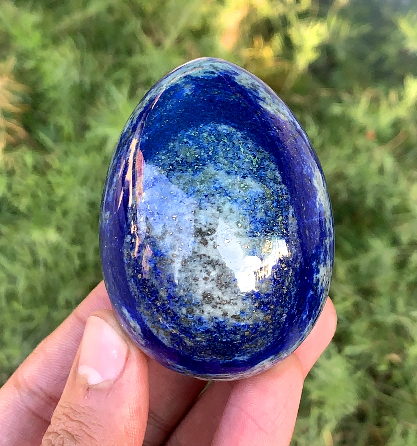 Top Quality Lapis Lazuli Egg Metaphysical Stone Crystals Sphere 240 gram