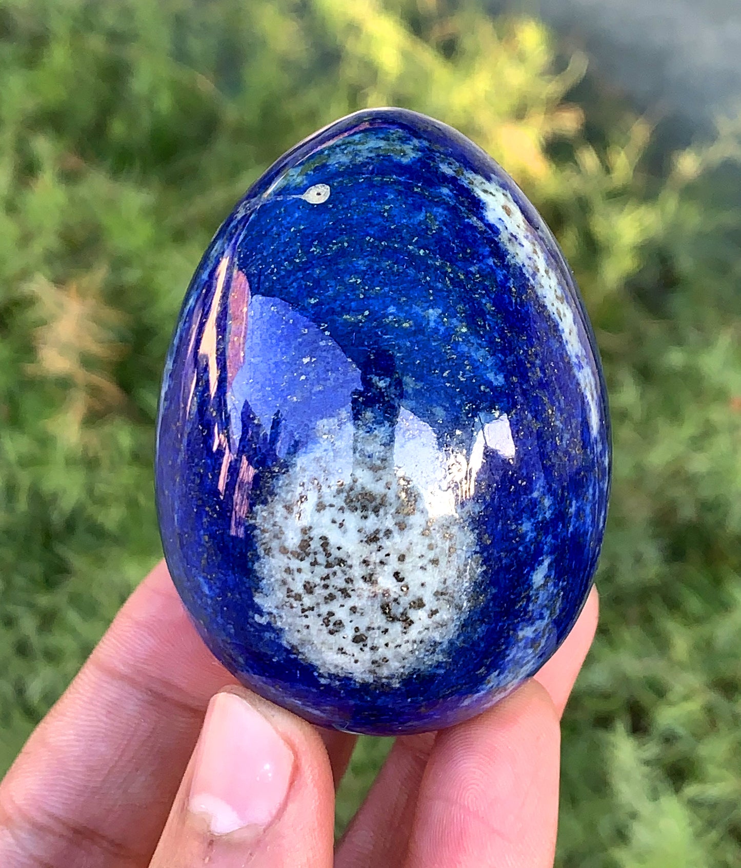 Top Quality Lapis Lazuli Egg Metaphysical Stone Crystals Sphere 240 gram