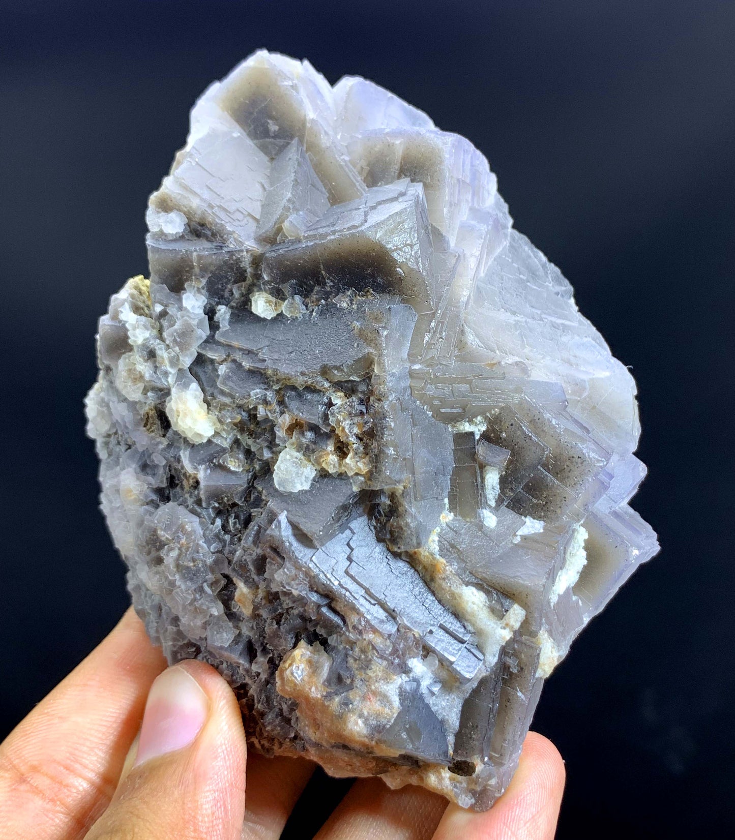 Purple Phantom Fluorite Specimen From Pakisan 504 Gram