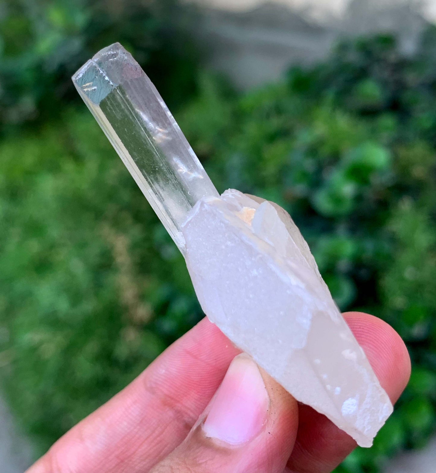 Natural Terminated Yellow Triphane Kunzite On Quartz From Afghanistan