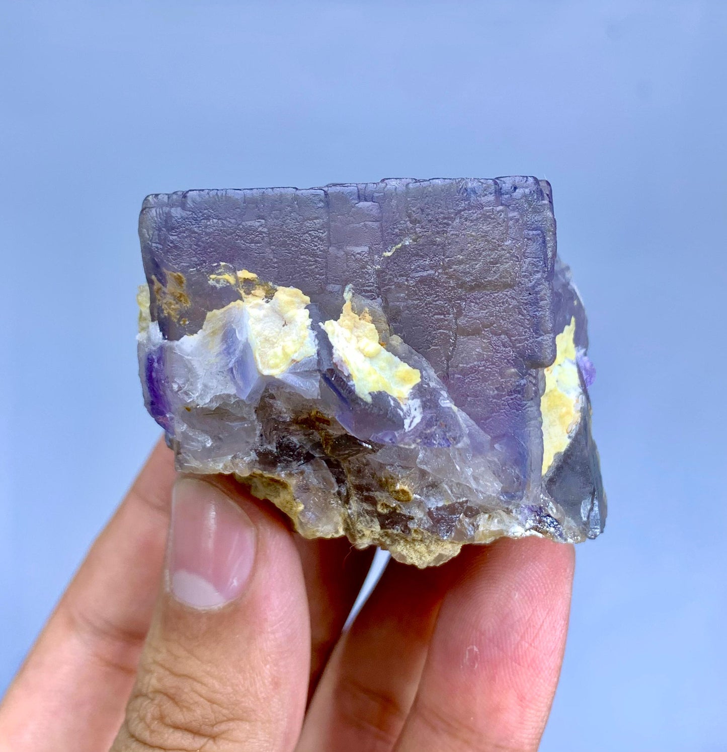 Natural Purple Phantom Fluorite Crystal from Baluchistan Pakistan - 169 grams