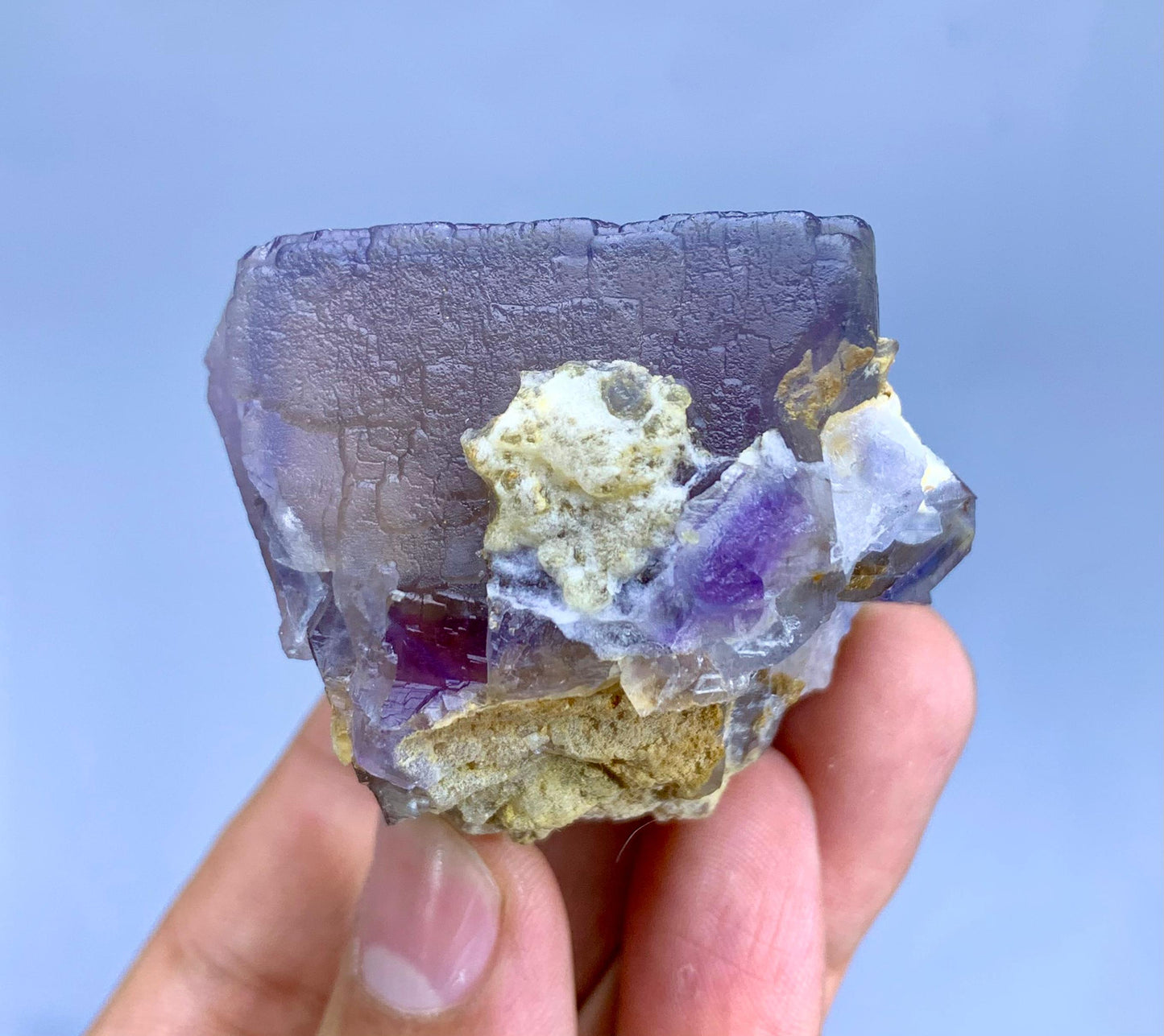 Natural Purple Phantom Fluorite Crystal from Baluchistan Pakistan - 169 grams