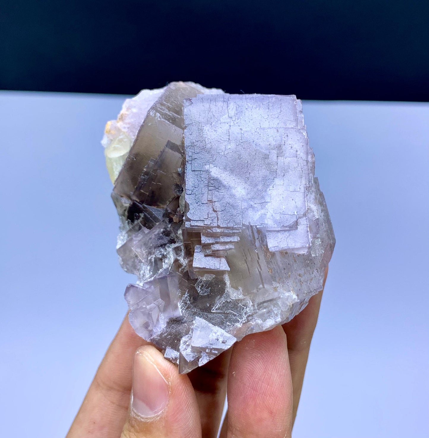 Natural Purple Phantom Fluorite Crystal from Baluchistan Pakistan - 256 grams