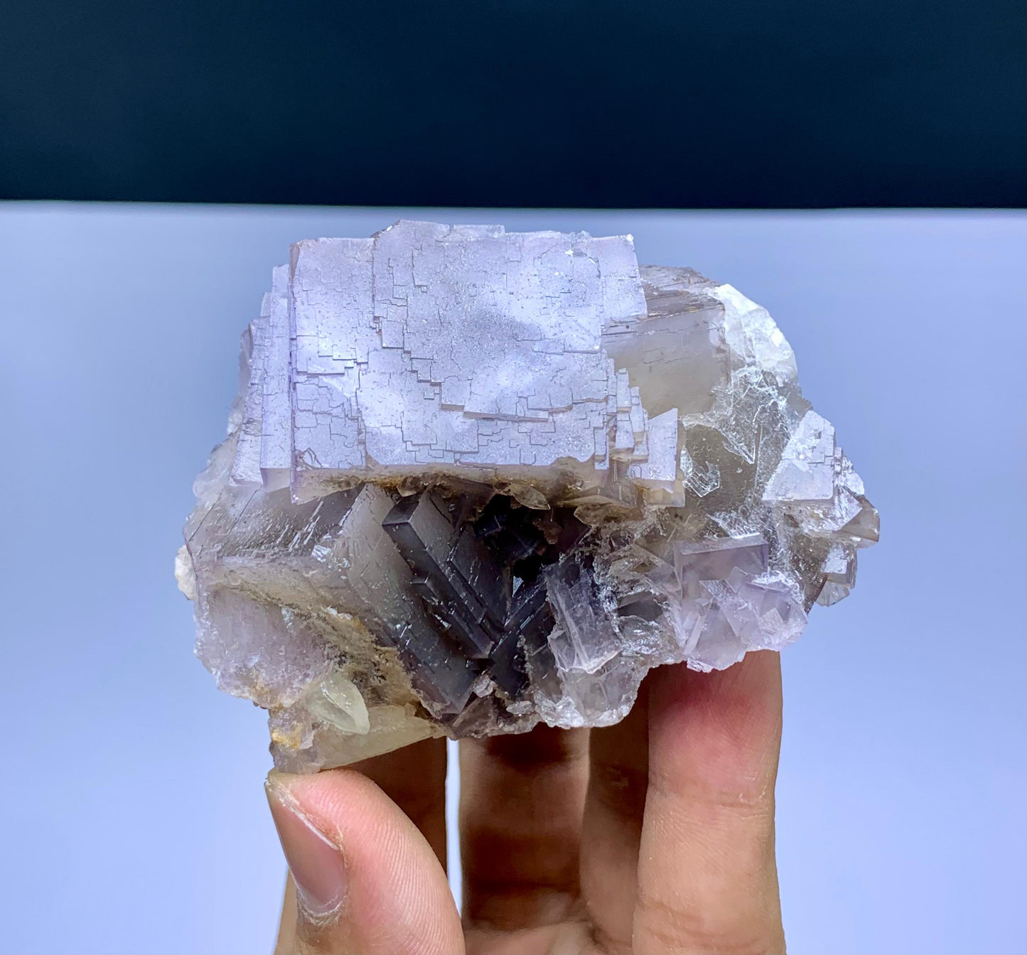 Natural Purple Phantom Fluorite Crystal from Baluchistan Pakistan - 256 grams