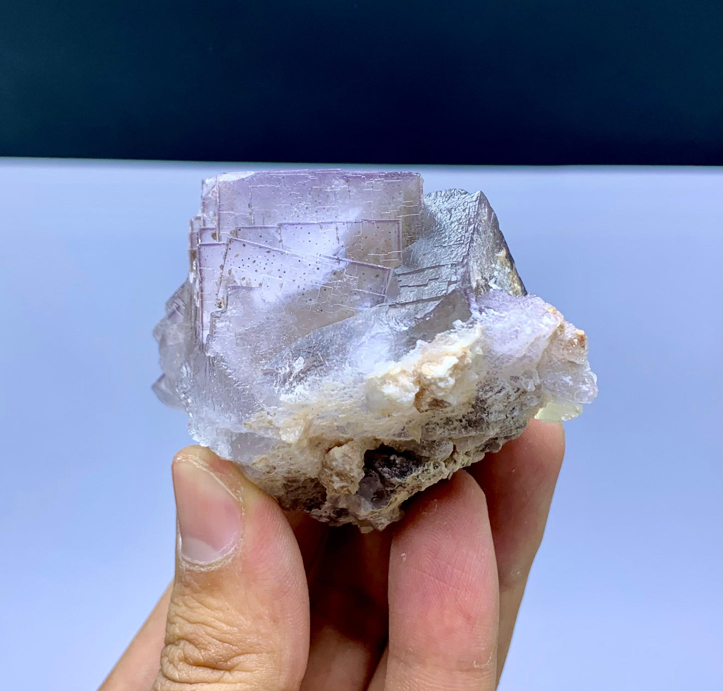 Natural Purple Phantom Fluorite Crystal from Baluchistan Pakistan - 256 grams