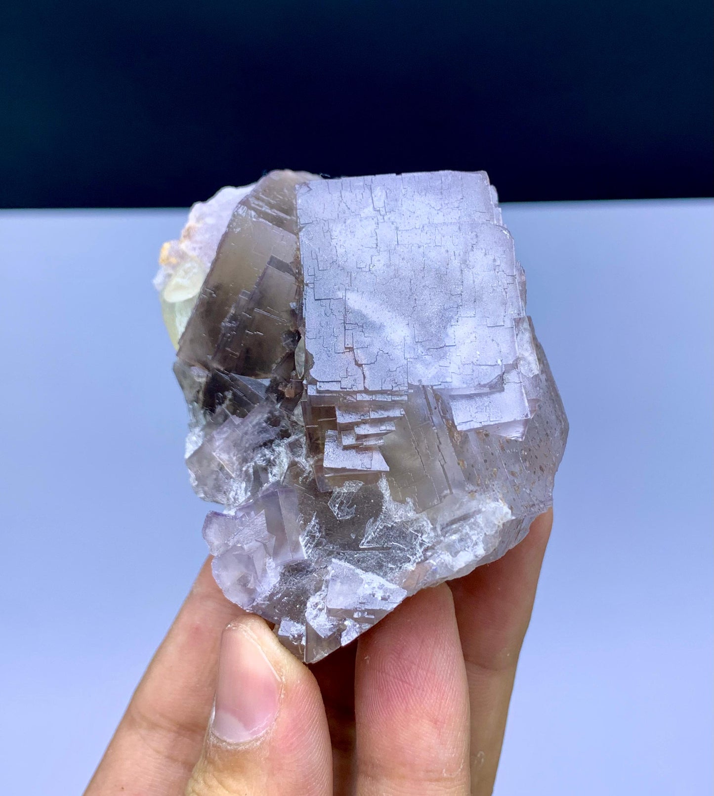 Natural Purple Phantom Fluorite Crystal from Baluchistan Pakistan - 256 grams