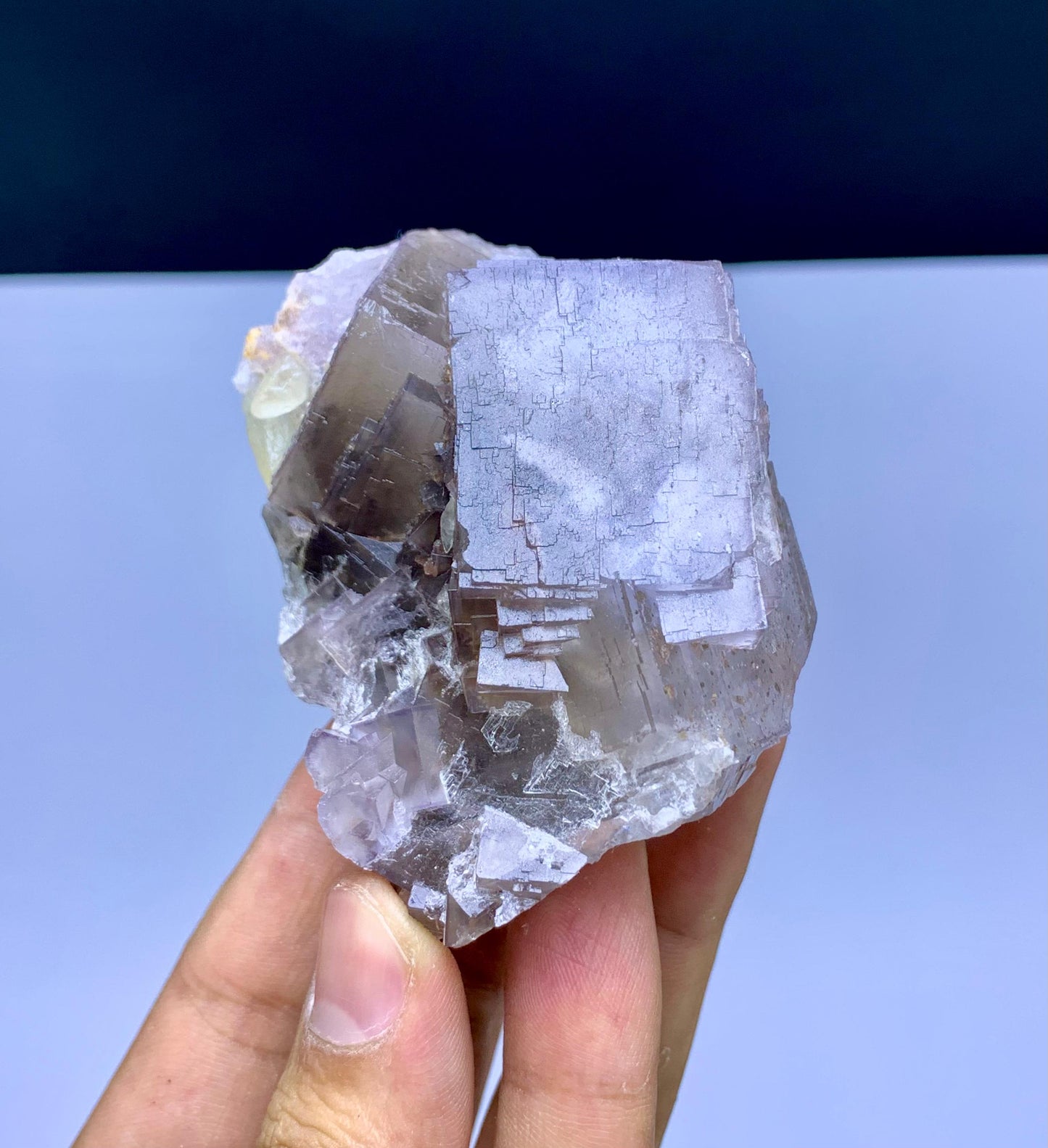 Natural Purple Phantom Fluorite Crystal from Baluchistan Pakistan - 256 grams