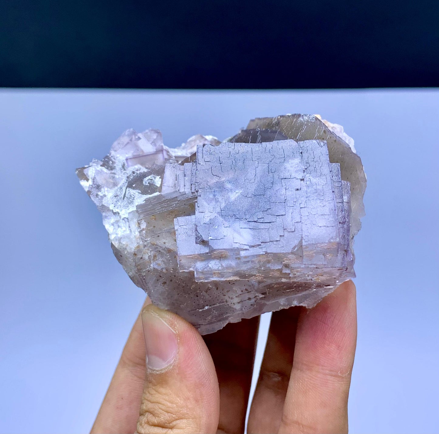 Natural Purple Phantom Fluorite Crystal from Baluchistan Pakistan - 256 grams