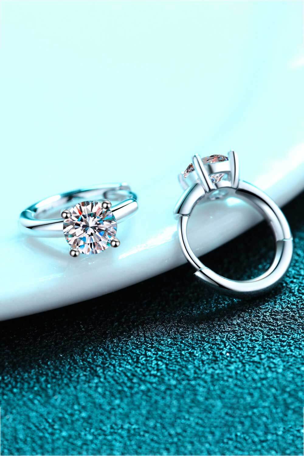 Moissanite Huggie Earrings