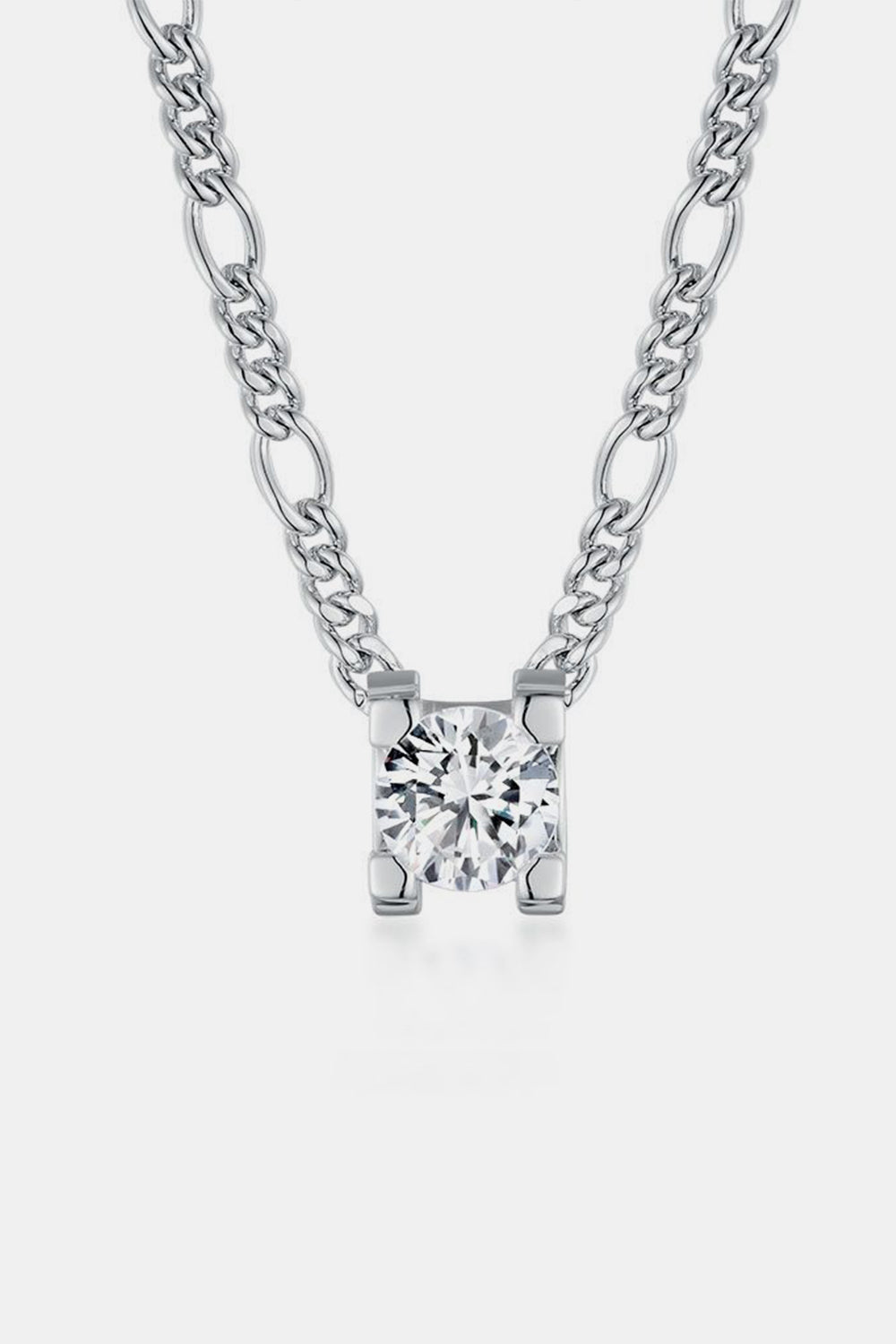 Moissanite 925 Sterling Silver Pendant Necklace