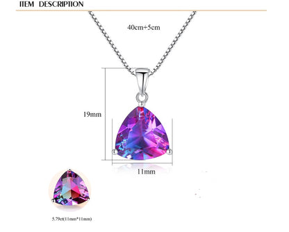 Silver Necklaces & Gem Pendants Women Jewelry