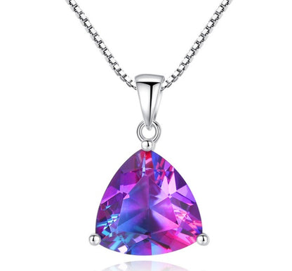 Silver Necklaces & Gem Pendants Women Jewelry