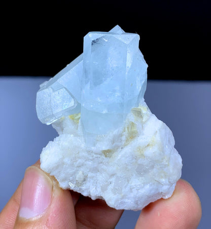 Sky Blue Aquamarine on Albite from Pakistan - 33 gram