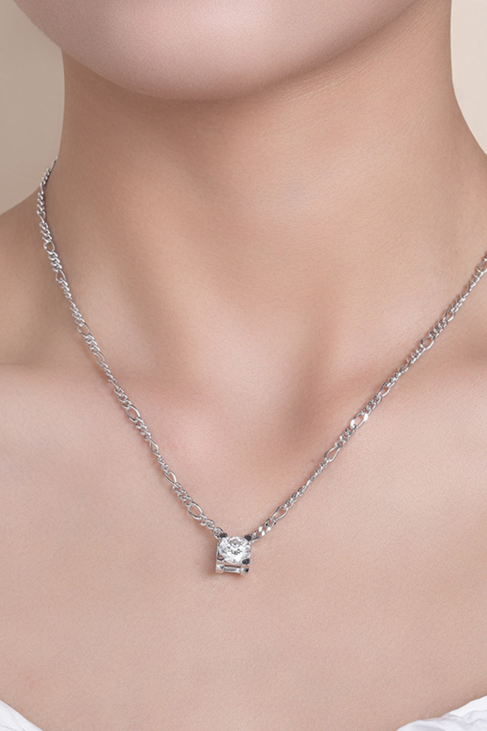 Moissanite 925 Sterling Silver Pendant Necklace