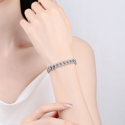 Moissanite 925 Sterling Silver Bracelet