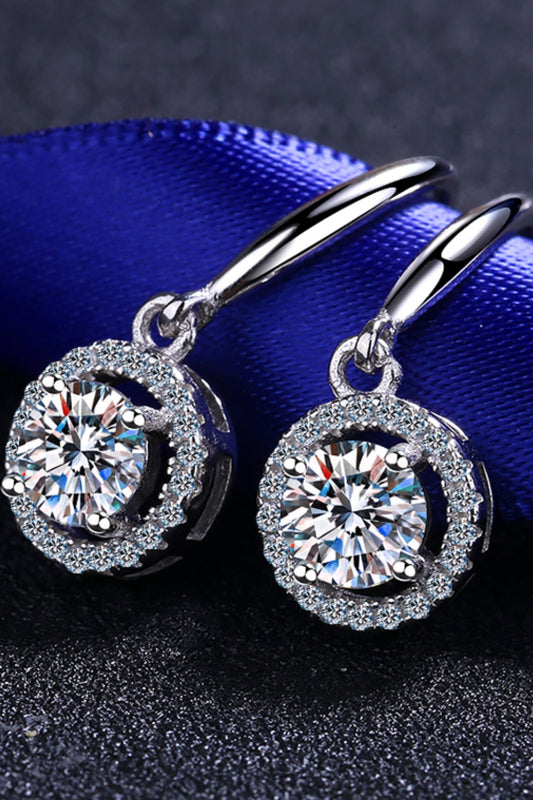 Moissanite 925 Sterling Silver Drop Earrings