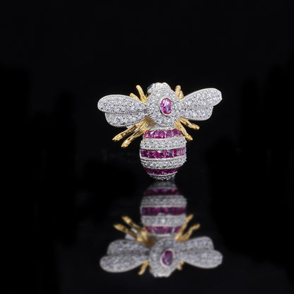 Italian Craftsmanship Retro Court Style Small Bee Brooch