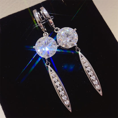 Moissanite 925 Sterling Silver Earrings