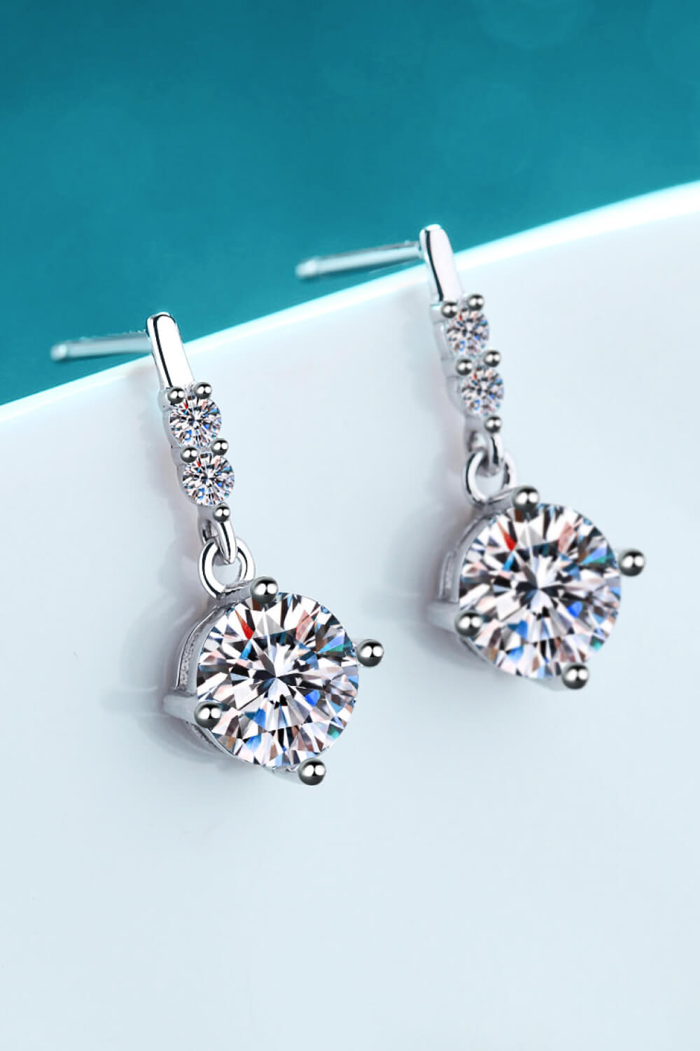 Moissanite Drop Earrings