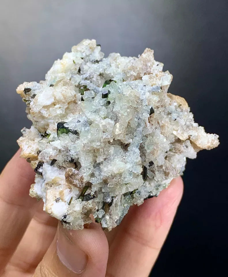 Bicolor Tourmaline Crystals with Lepidolite and Rare Herderite Specimen - 62 gm