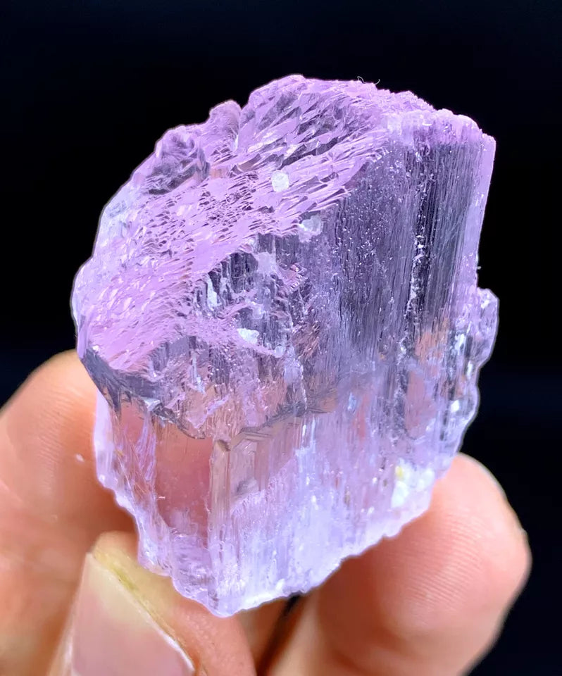 Etched Fluorescent Pink Kunzite Crystal from Nuristan Afghanistan