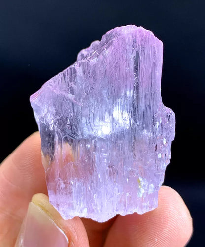 Etched Fluorescent Pink Kunzite Crystal from Nuristan Afghanistan