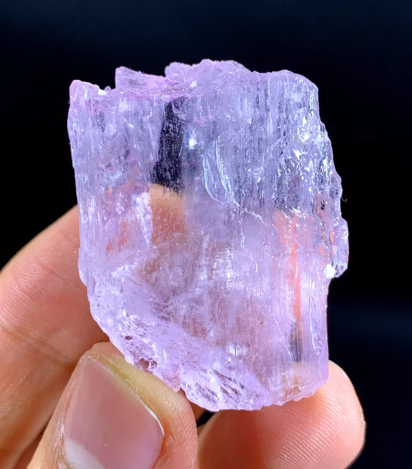 Etched Fluorescent Pink Kunzite Crystal from Nuristan Afghanistan