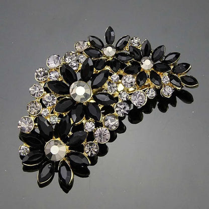 Gemstone Flower Pin Brooch Diamante Rhinestone Wedding Brooch Pins Women Broach