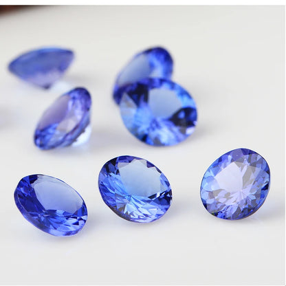 Natural tanzanite blue loose stone 6mm round cut for jewelry making