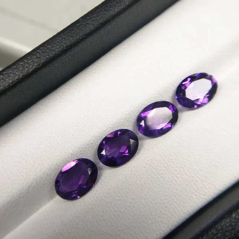 African amethyst oval cut 6*8 mm approx. 1ct natural loose gemstone