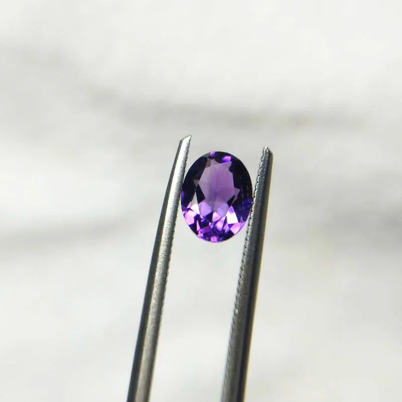 African amethyst oval cut 6*8 mm approx. 1ct natural loose gemstone