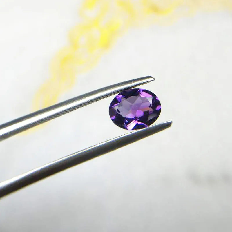 African amethyst oval cut 6*8 mm approx. 1ct natural loose gemstone