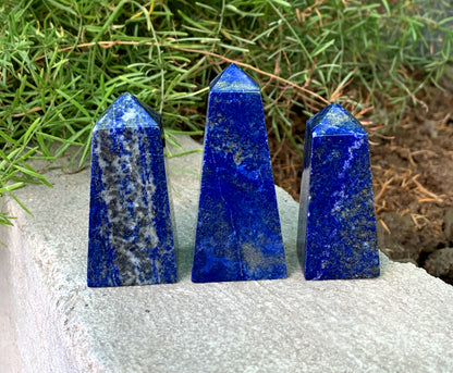 Polished Ink Blue Lapis Stone, Home Decore - 356 grams