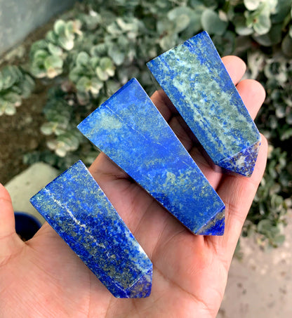 Polished Ink Blue Lapis Stone, Home Decore - 356 grams