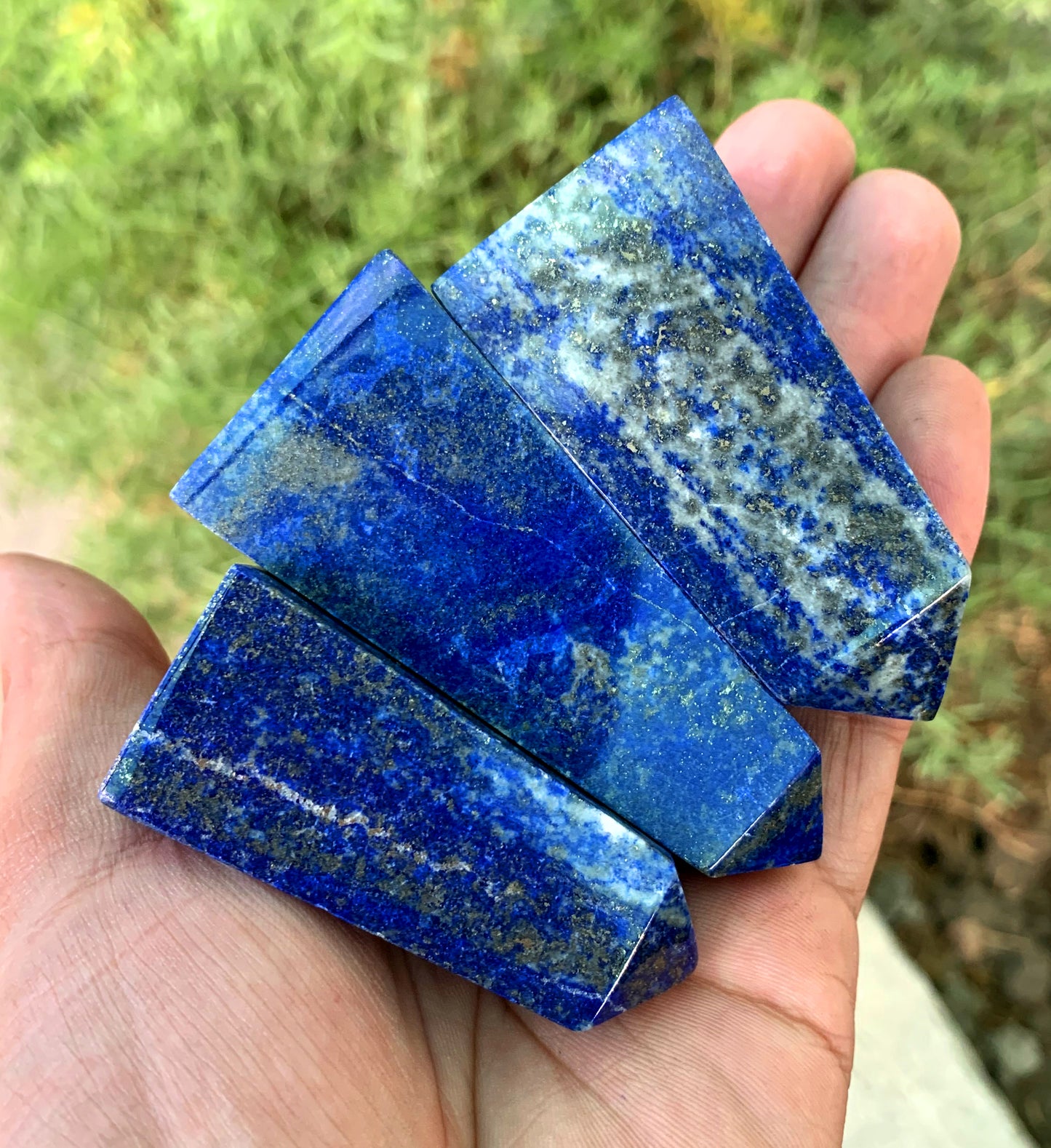 Polished Ink Blue Lapis Stone, Home Decore - 356 grams