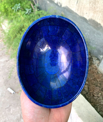 Royal Blue Color Handmade bowl from Badakhshsan Afghanistan  453 grams