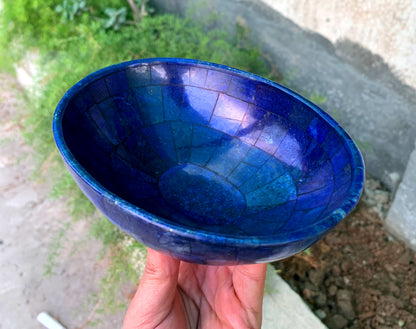 Royal Blue Color Handmade bowl from Badakhshsan Afghanistan  453 grams