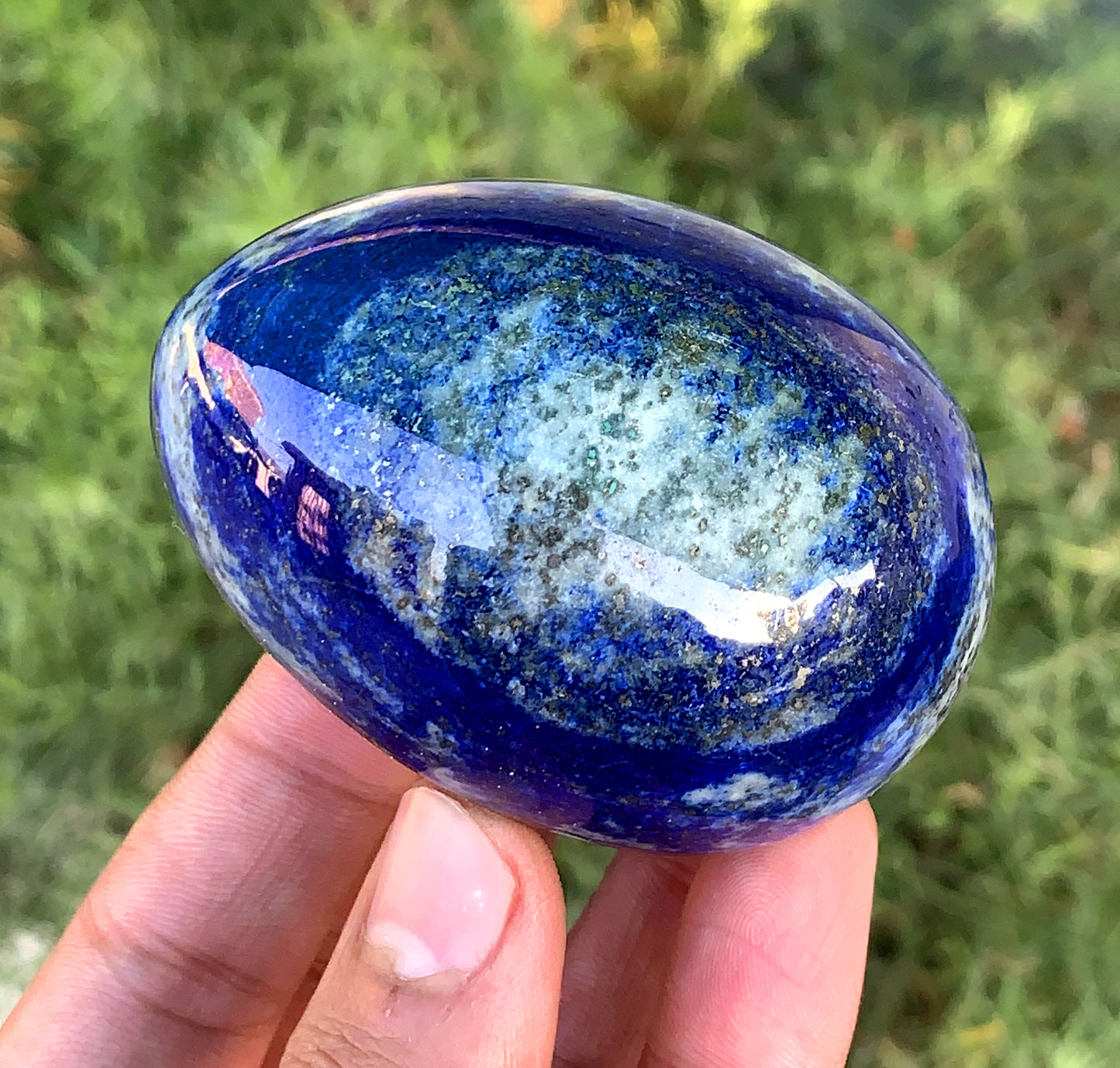 Top Quality Lapis Lazuli Egg Metaphysical Stone  Crystals Sphere  240 gram