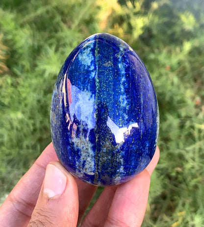 Top Quality Lapis Lazuli Egg Metaphysical Stone  Crystals Sphere  240 gram