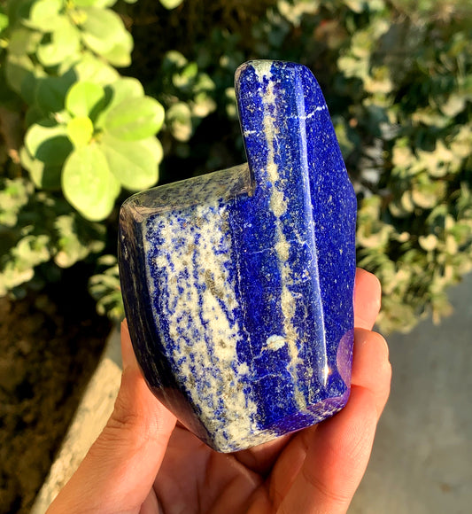 Grade Royal Blue Lapis Lazuli Polished Freeform, Afghan Lapis Stone - 364 gram