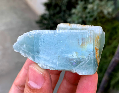 Natural Blue Aquamarine Twinned Crystal from Shigar valley Pakistan - 149 grams