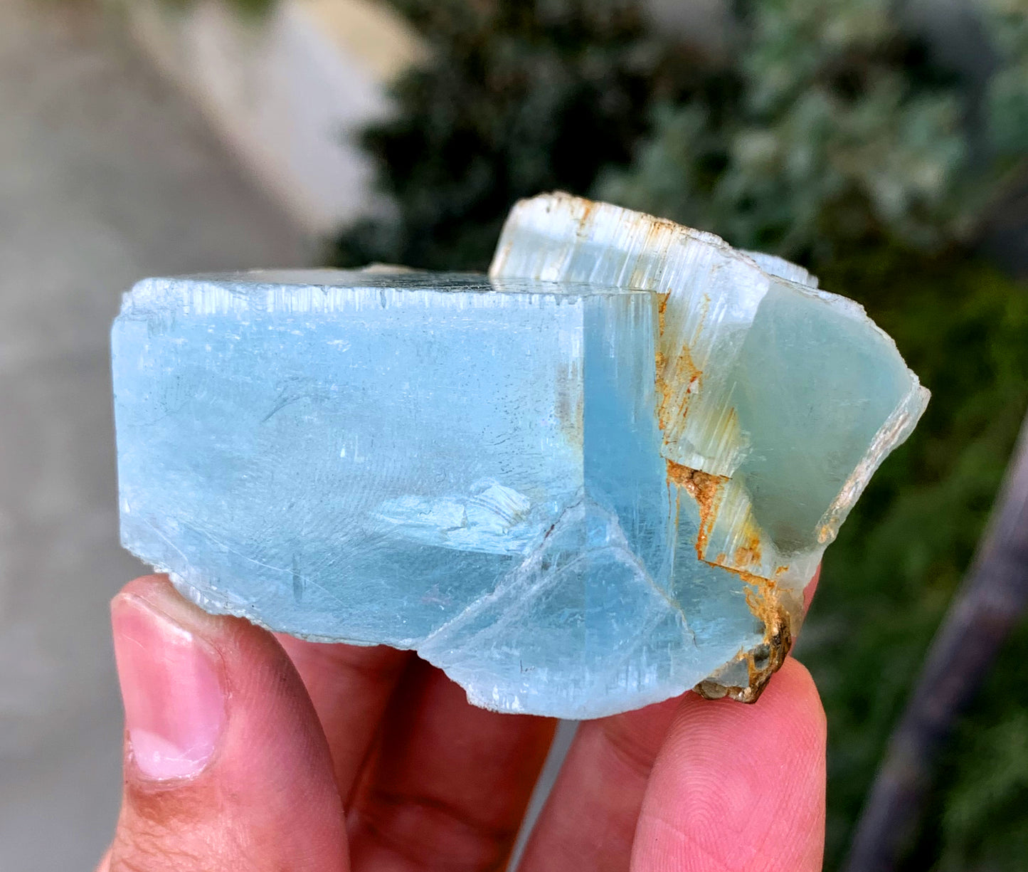 Natural Blue Aquamarine Twinned Crystal from Shigar valley Pakistan - 149 grams