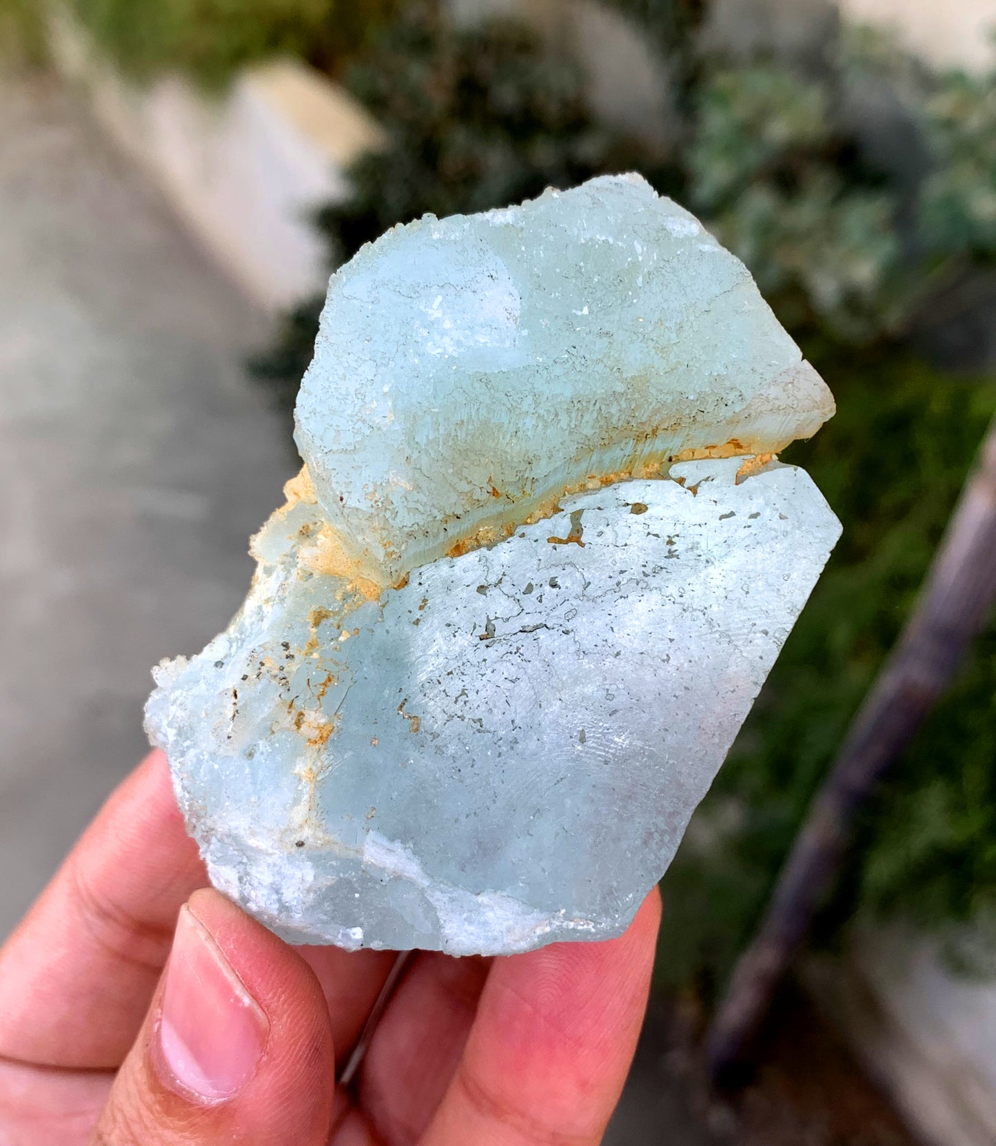 Natural Blue Aquamarine Twinned Crystal from Shigar valley Pakistan - 149 grams