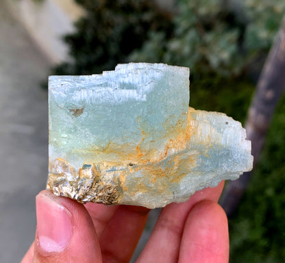 Natural Blue Aquamarine Twinned Crystal from Shigar valley Pakistan - 149 grams