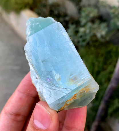 Natural Blue Aquamarine Twinned Crystal from Shigar valley Pakistan - 149 grams