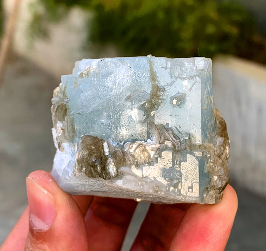 Sky Blue Aquamarine with Mica from Nagar valley Pakistan - 145 grams