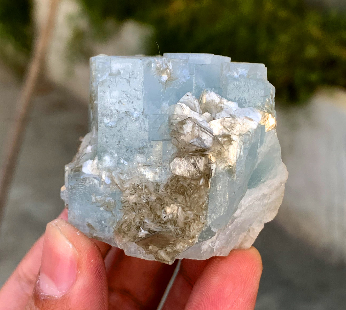 Sky Blue Aquamarine with Mica from Nagar valley Pakistan - 145 grams