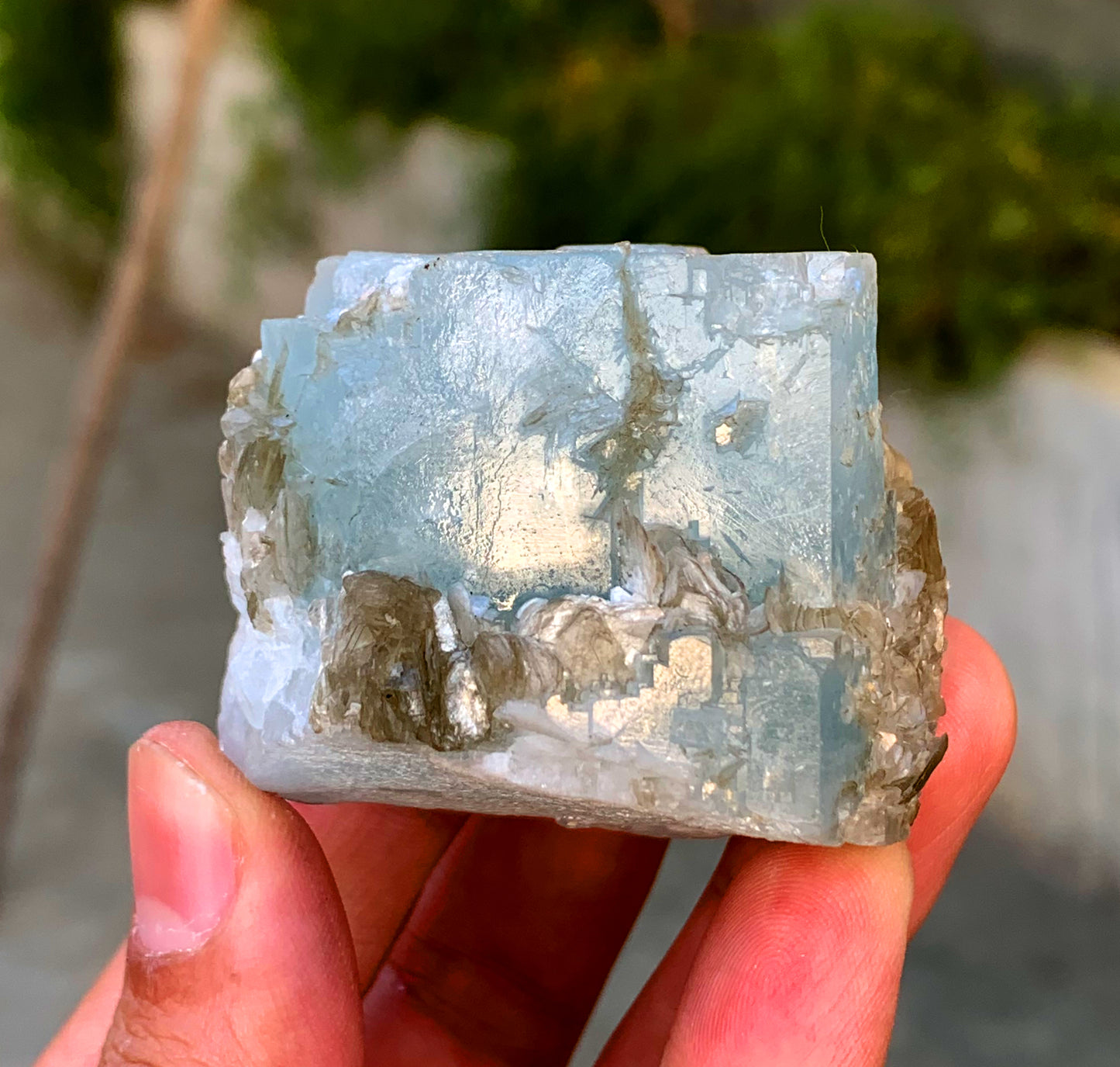 Sky Blue Aquamarine with Mica from Nagar valley Pakistan - 145 grams