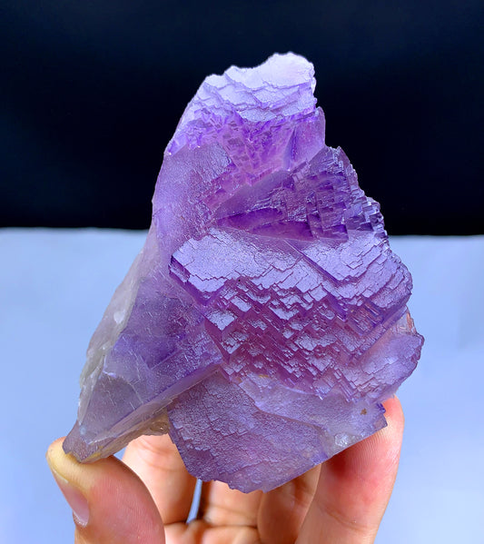 Purple Phanton Floater Fluorite, Fluorite with Stepwise Terminations - 259 grams